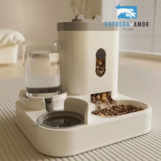 Dispensador Automático de Comida y Agua 2 en 1 para Mascotas